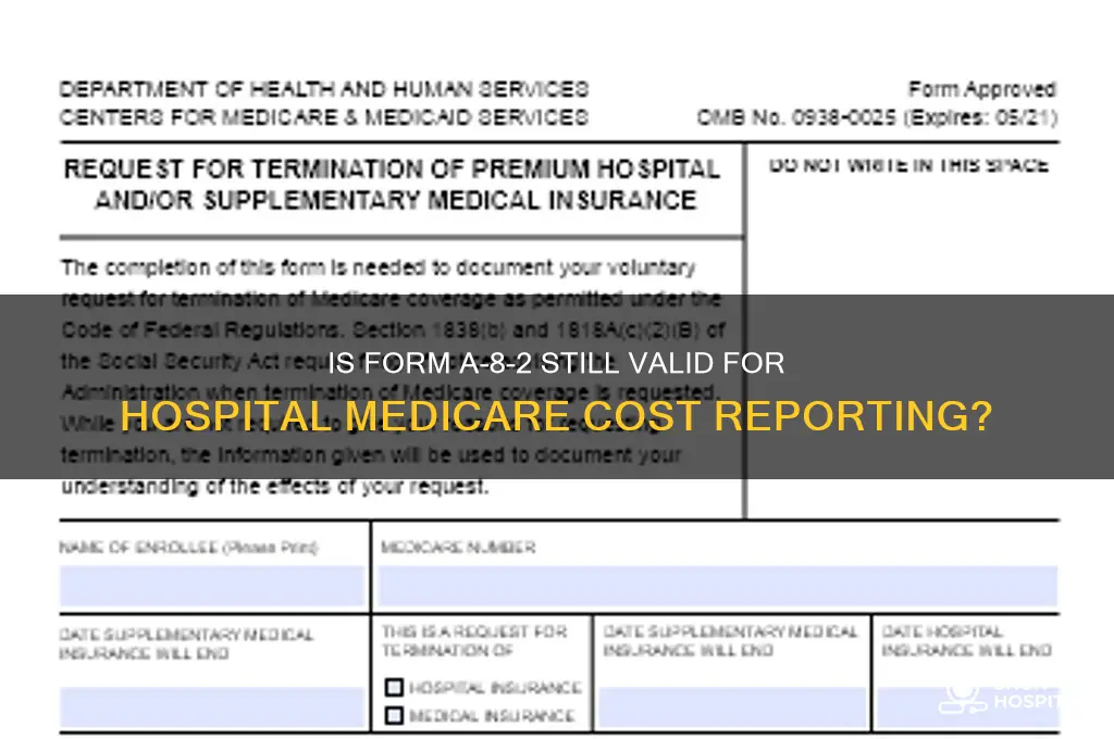 is form a-8-2 still applicable on hospital medicare cost reporting