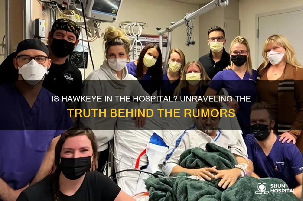 is hawkeye in the hospital