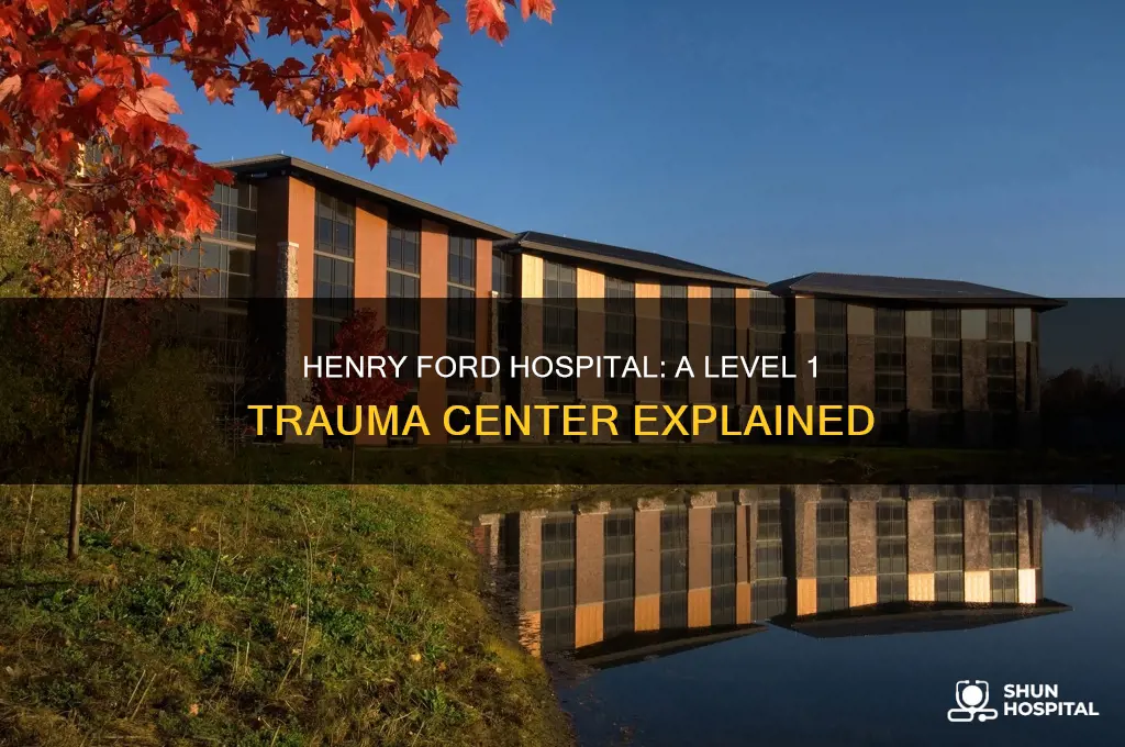 is henry ford hospital a level 1 trauma center