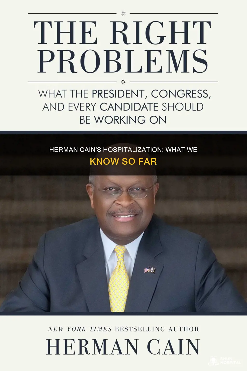 is herman caine still in the hospital