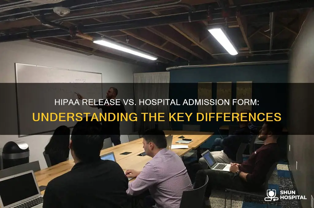 is hippa release the same as a hospital admission form