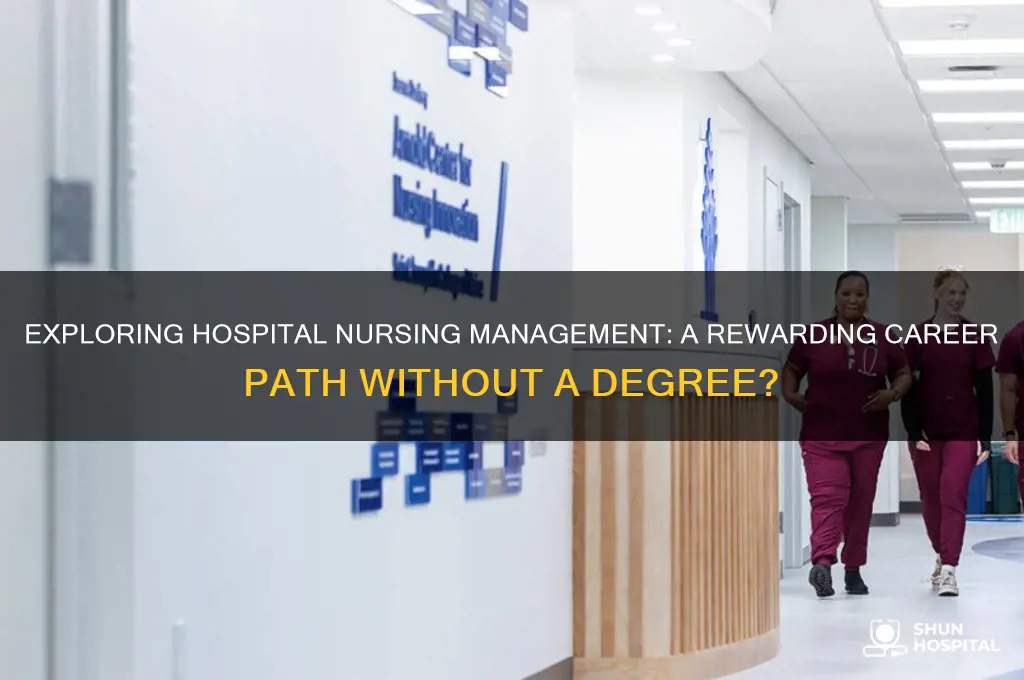 is hospital nursing management a good career path without a
