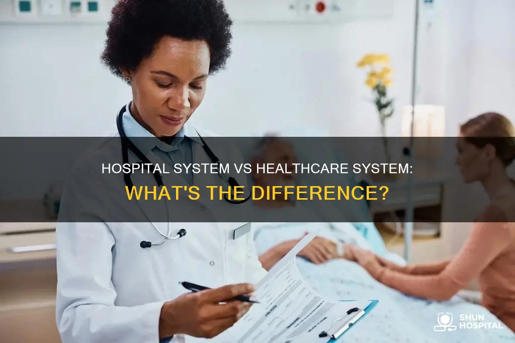 is hospital system and healthcare system same