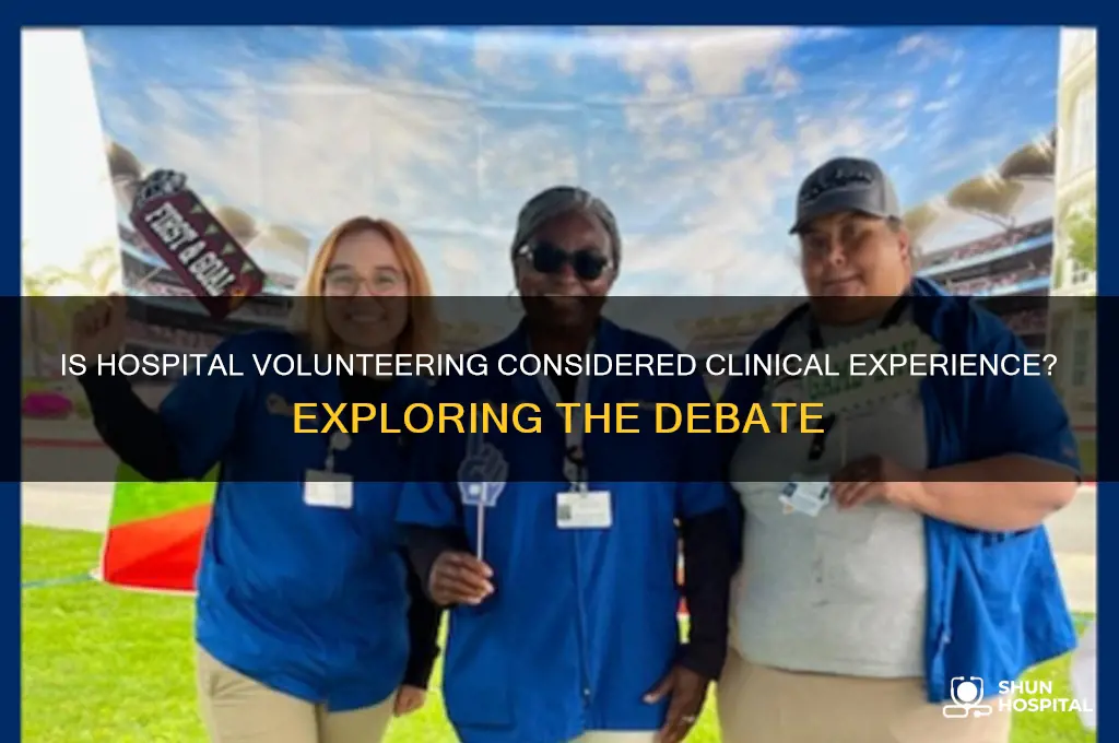 is hospital volunteering clincal