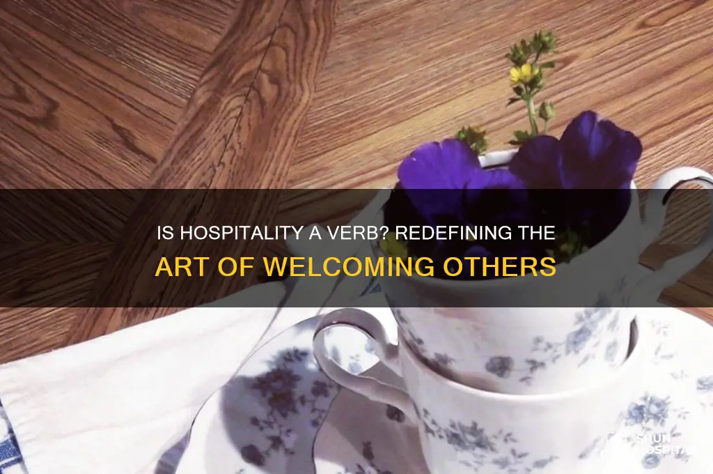 is hospitality a verb