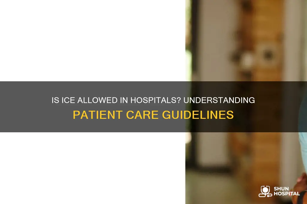 is ice allowed in hospital