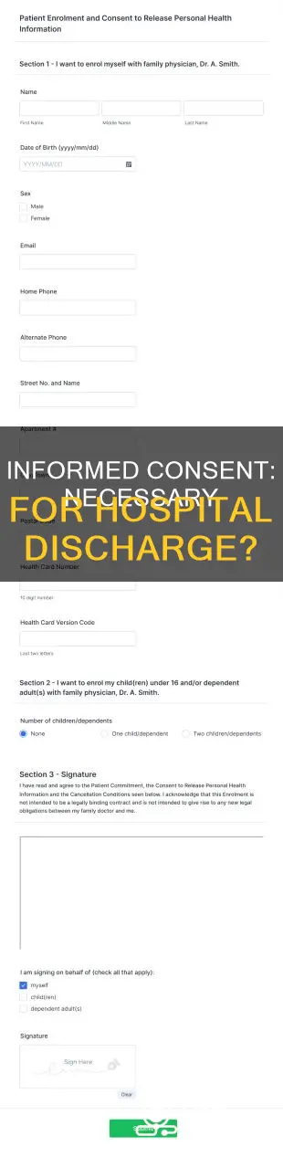 is informed consent required for hospital discharge