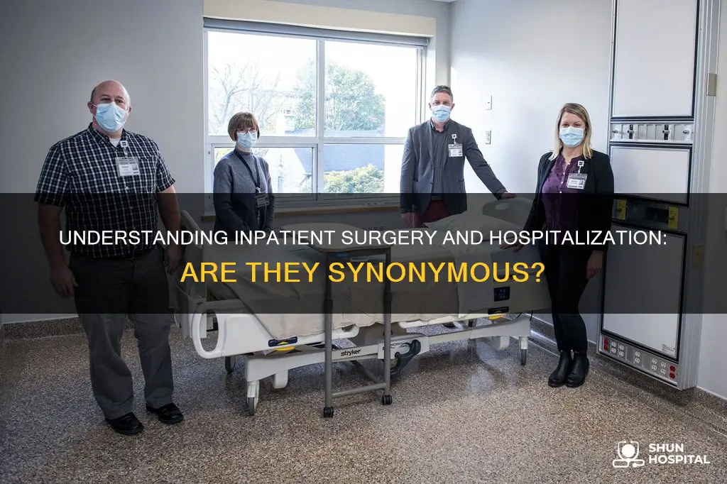 is inpatient surgery the same as hospitalization