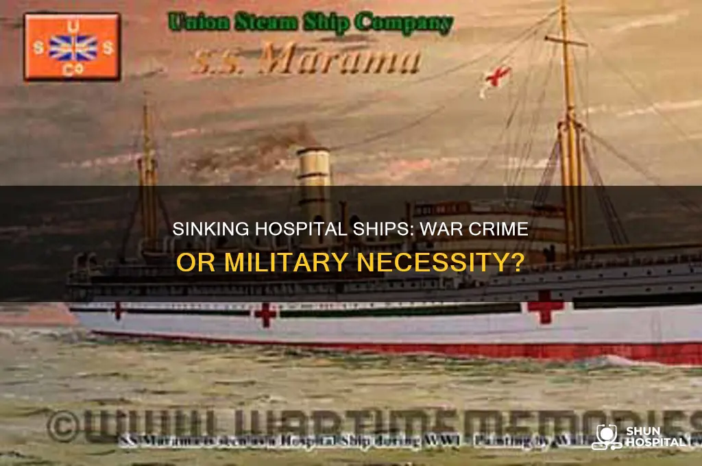 is it a war crime to sink a hospital ship