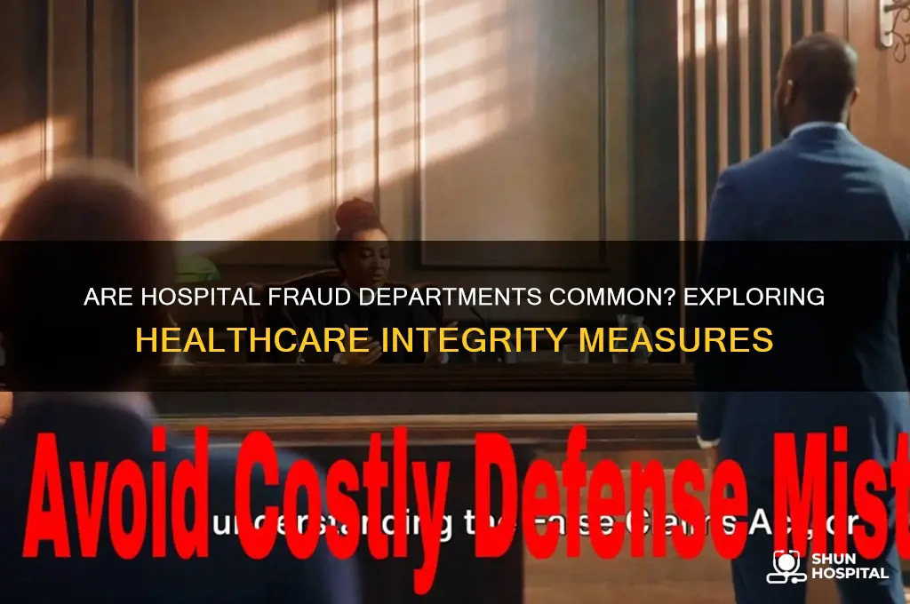 is it common to have fraud departments within hospitals