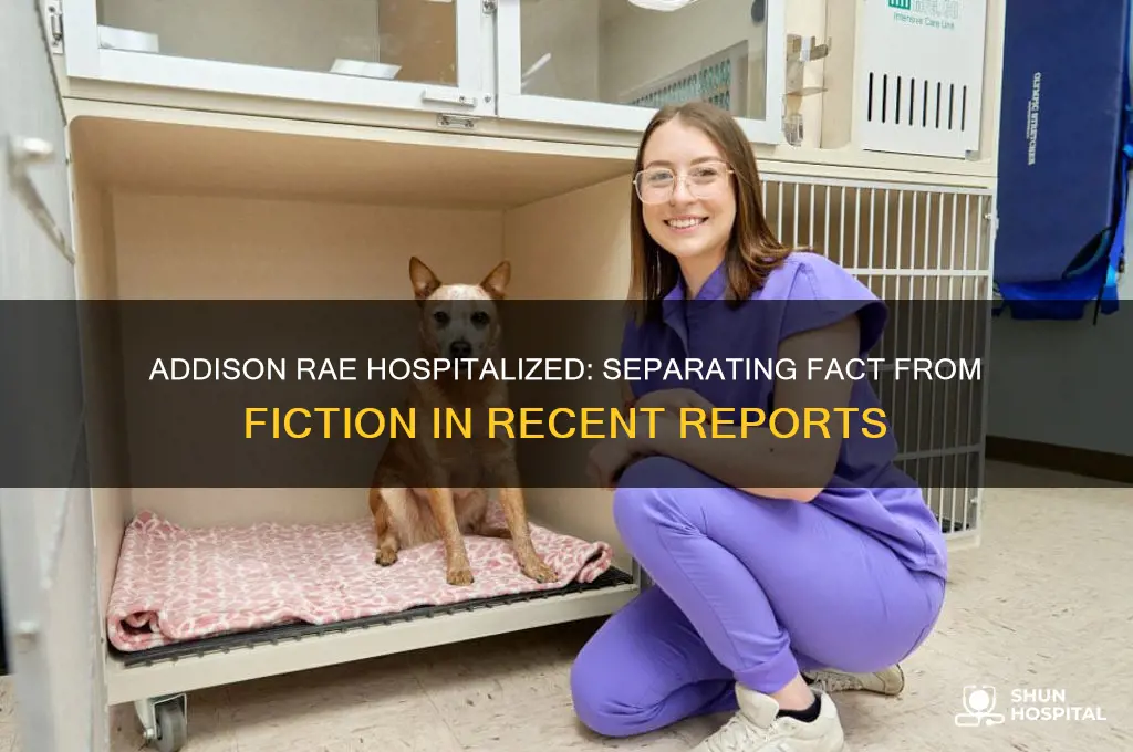 is it true that addison rae is in the hospital