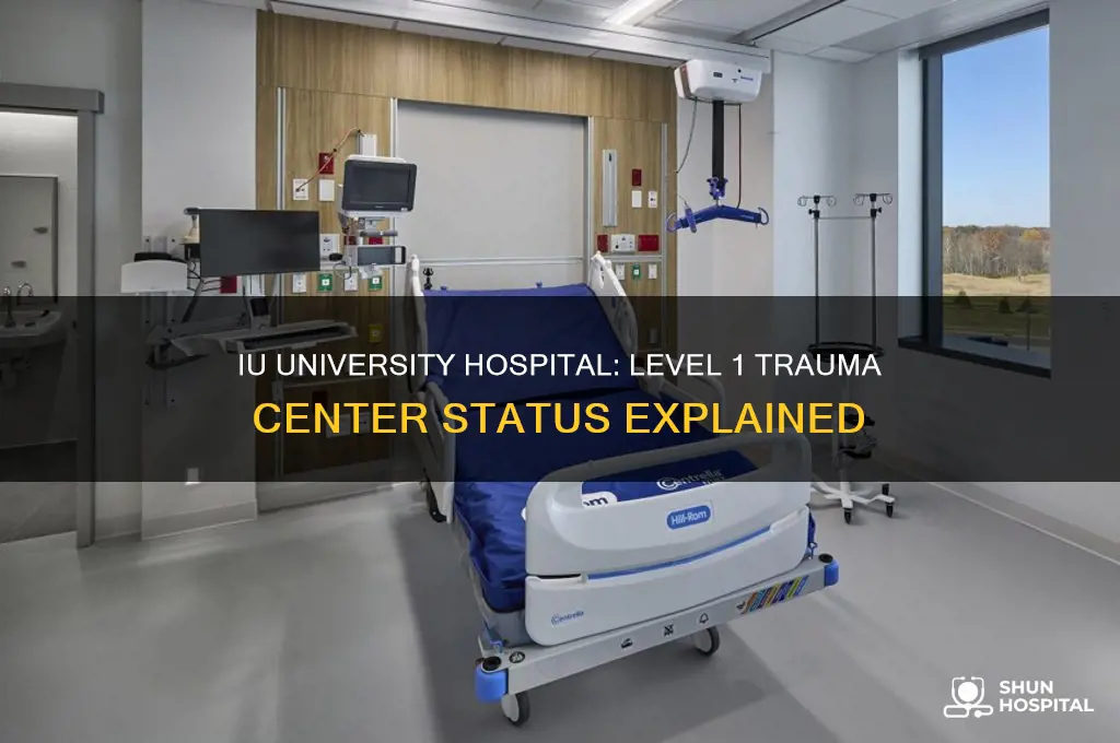 is iu university hospital a level 1 trauma center