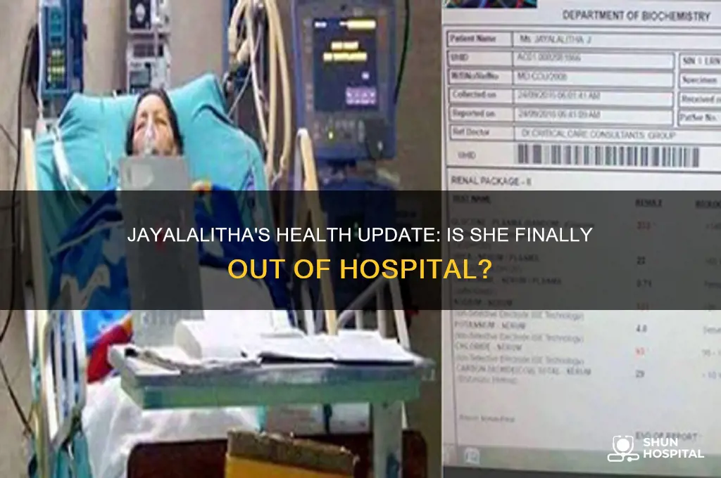 is jayalalitha out of hospital