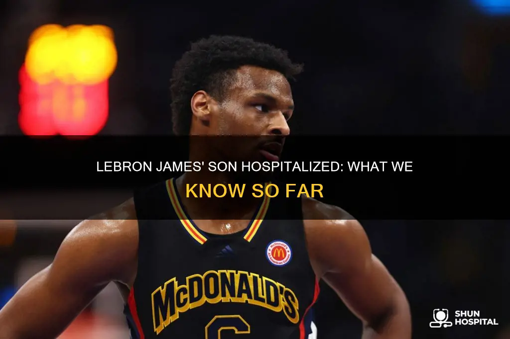 is lebron james son in the hospital