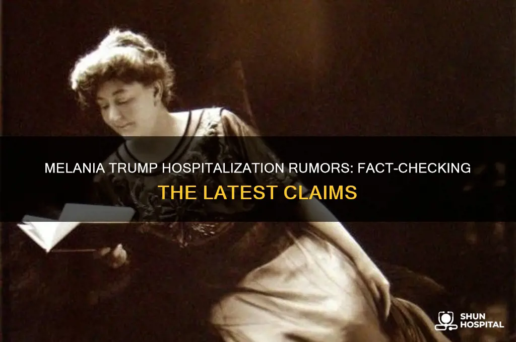 is malania trump in hospital