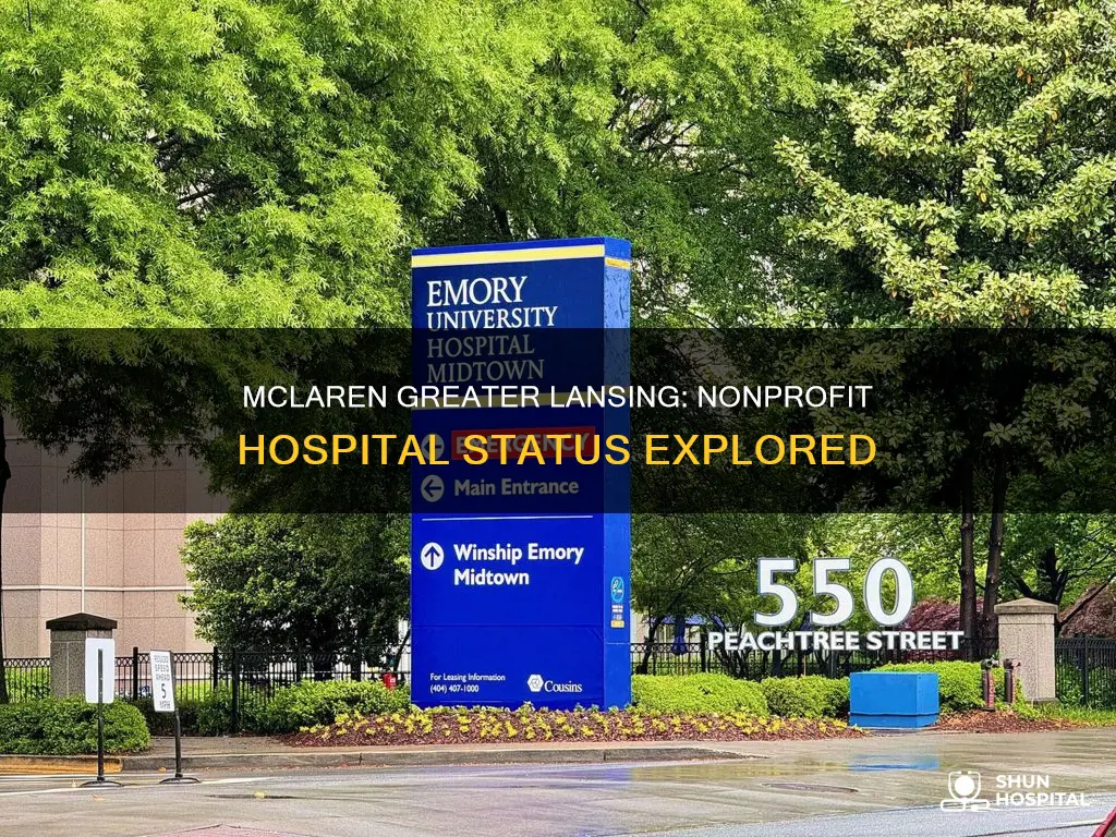 is mclaren greater lansing a hospital nonprofit