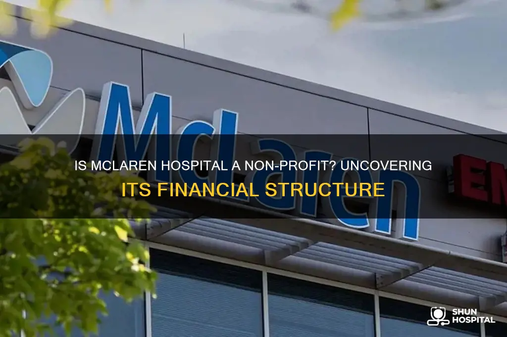 is mclaren hospital non profit