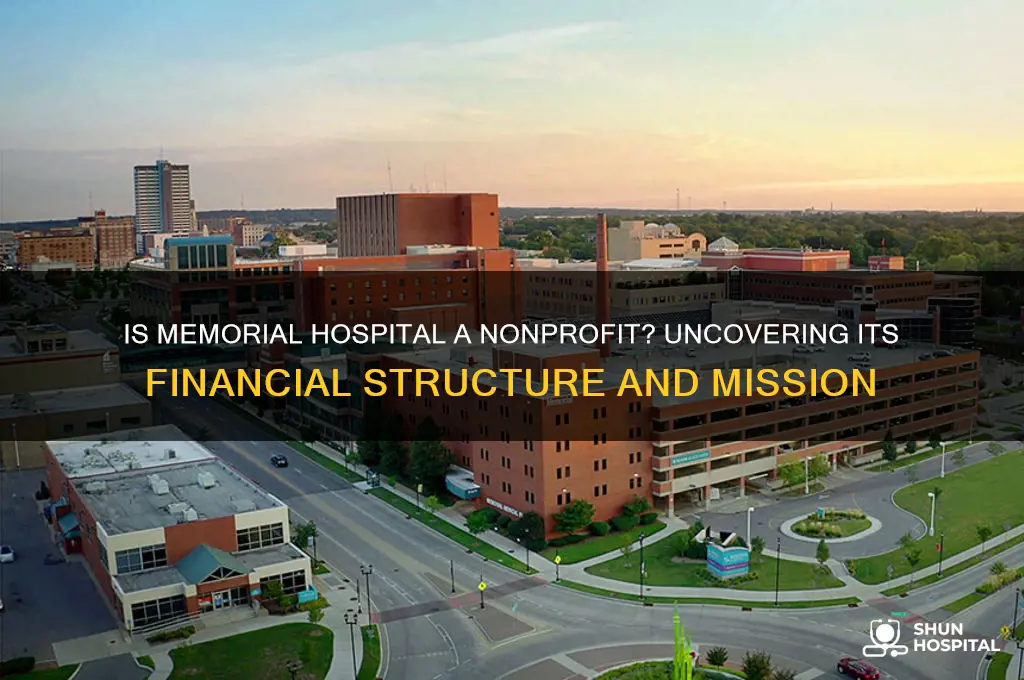 is memorial hospital a nonprofit