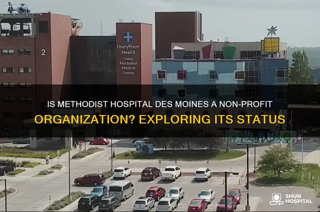 is methodist hospital des moines a non profit organization