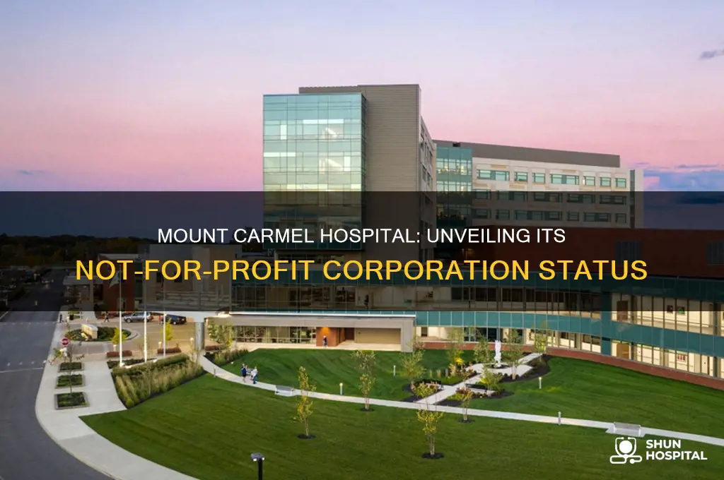 is mount carmel hospital a not-for-profit hospital corporation