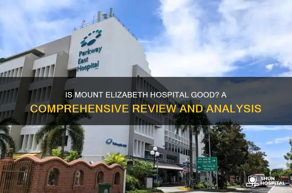 is mount elizabeth hospital good
