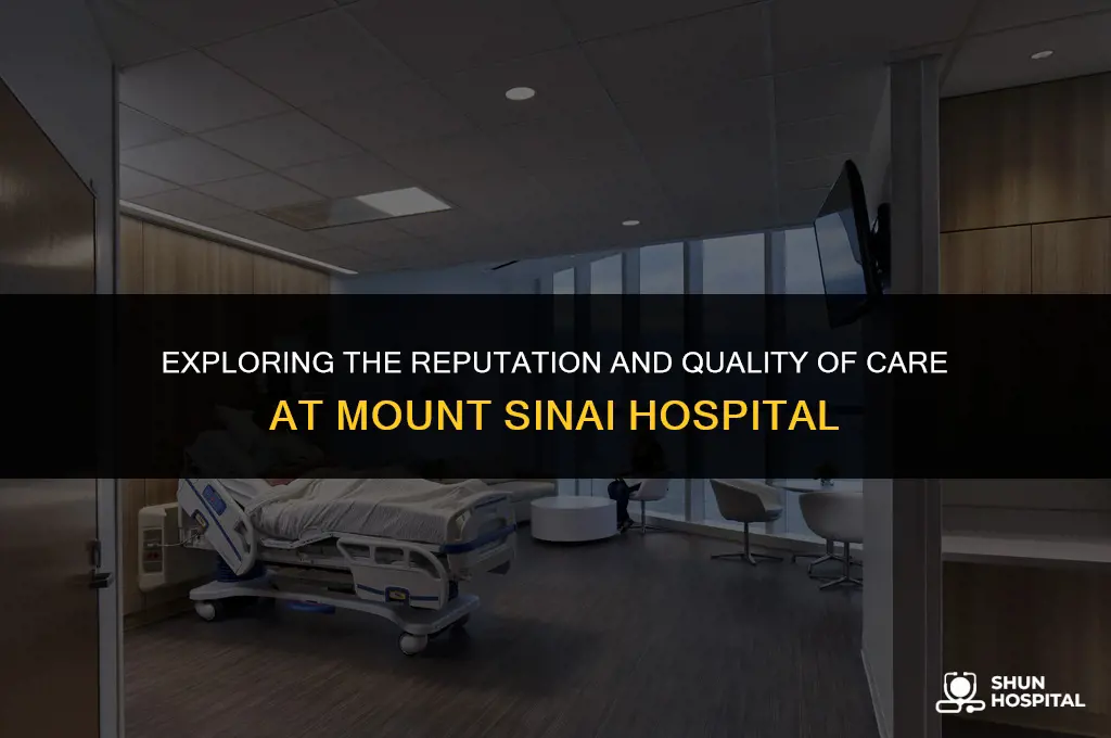 is mount sinai a good hospital