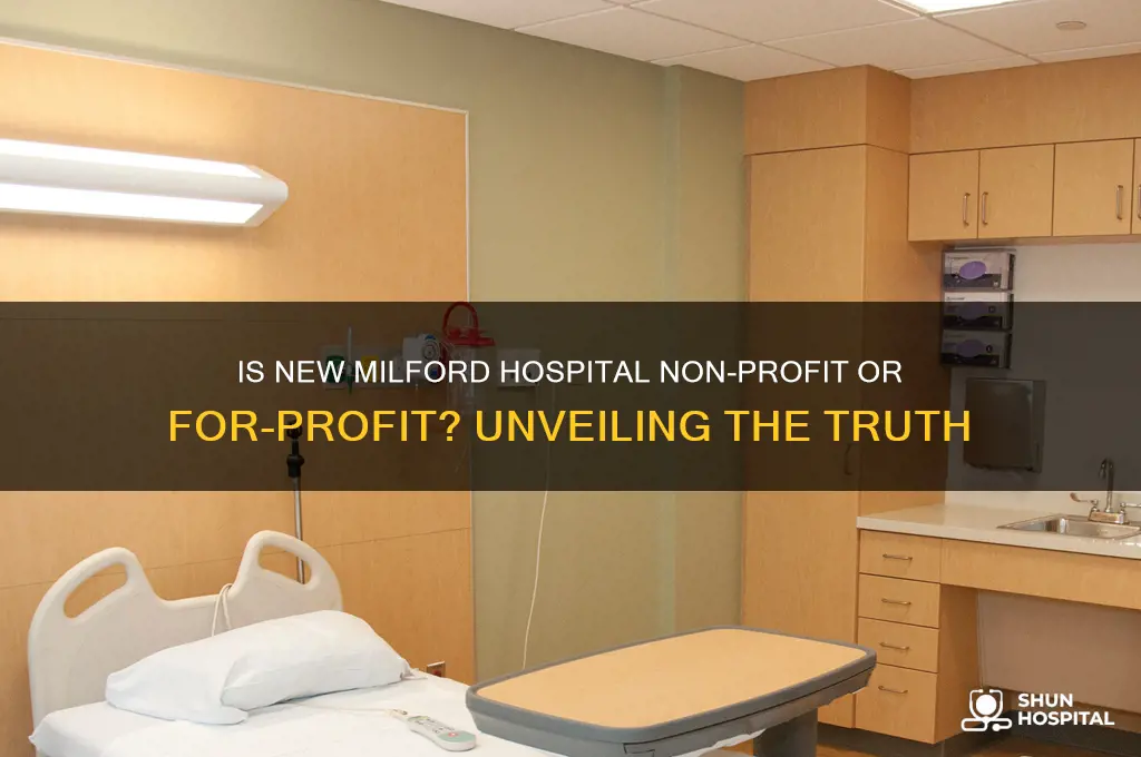 is new milford hospital non profit or for prodit