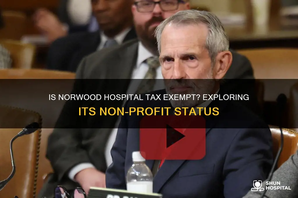 is norwood hospital tax exempt