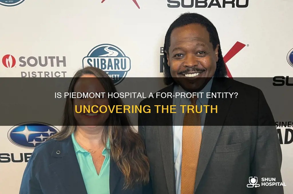 is piedmont hospital for profit