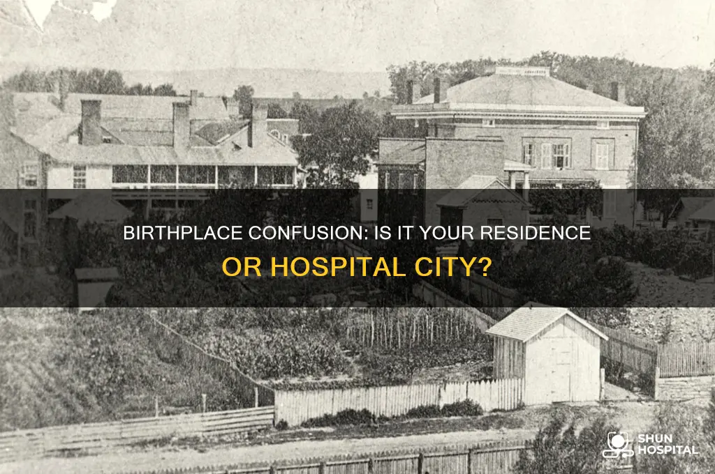 is place of birth the residence or hospital city