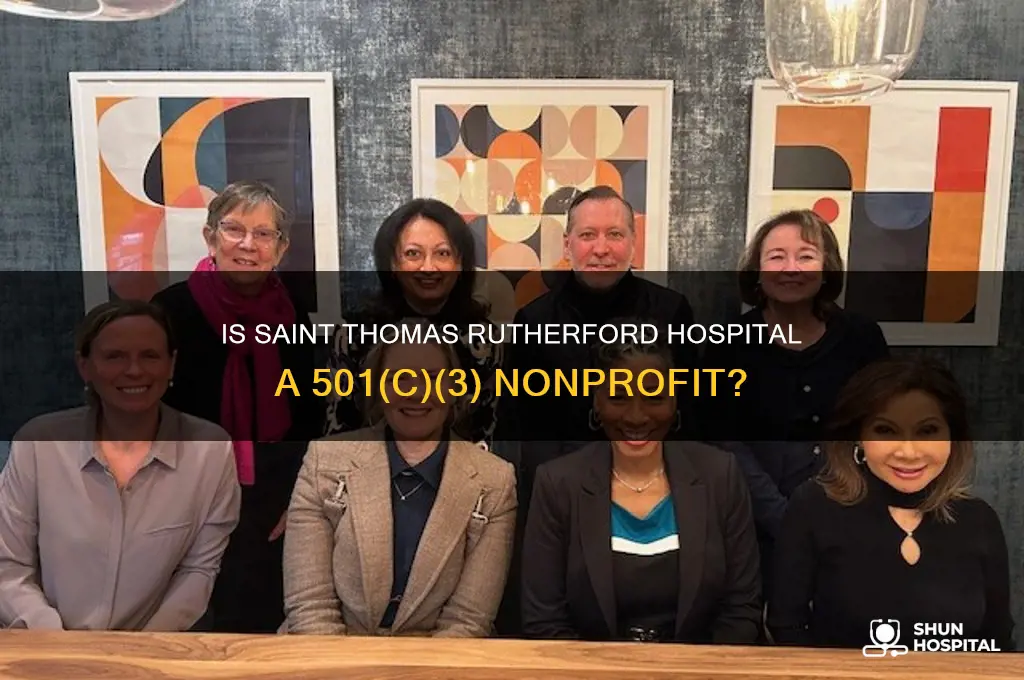 is saint thomas rutherford hospital a 501 c 3 hospital