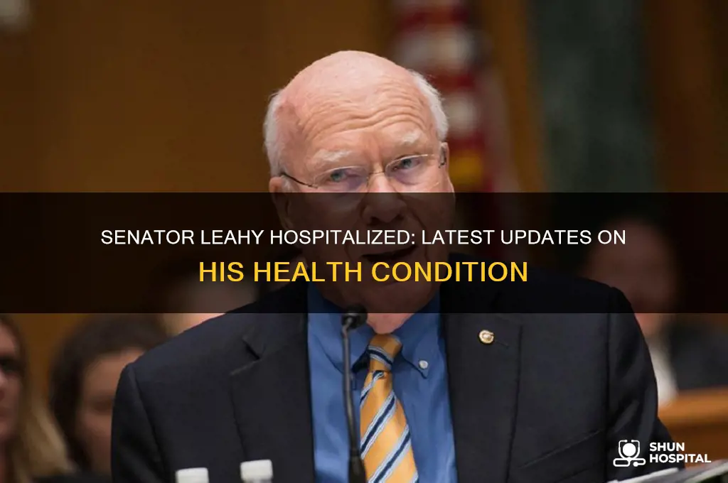 is senator leahy in hospital