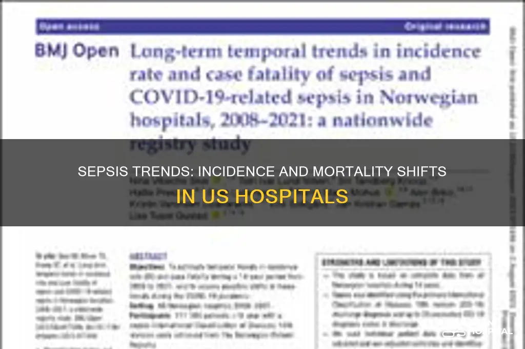 is sepsis incidence and mortality changing in us hospitals
