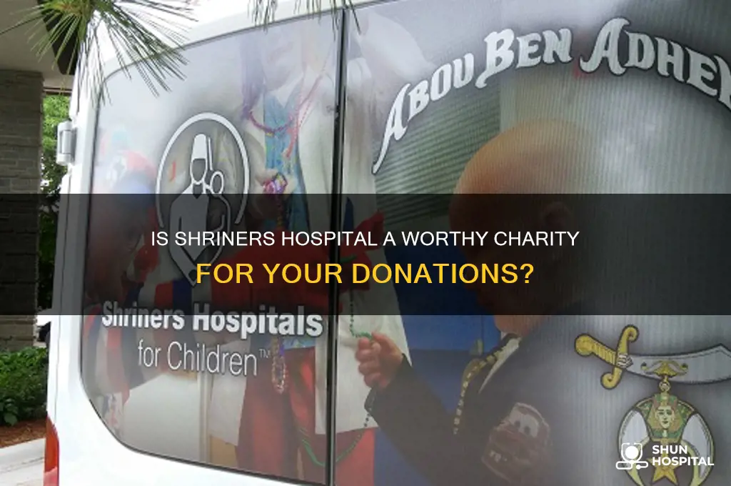 is shriners hospital a good charity to donate to