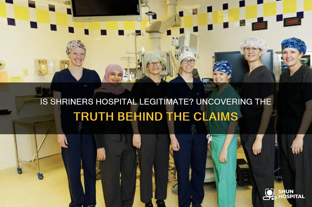 is shriners hospital a scam
