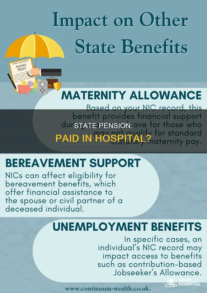 is state pension paid when in hospital
