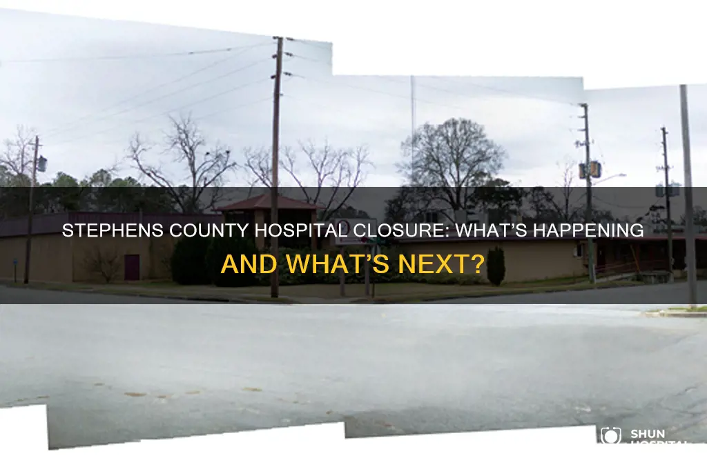 is stephens county hospital closing
