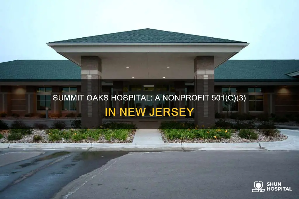 is summit oaks hospital new jersey 501c3
