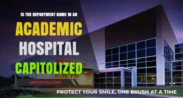 Capitalizing Department Names in Academic Hospitals: Rules and Best Practices