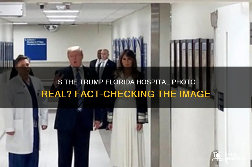 is the photo of trump at florida hospital real