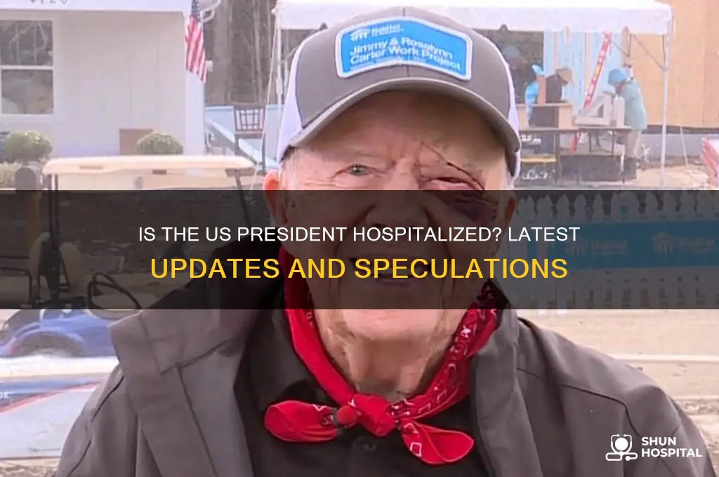 is the president of the united states in the hospital