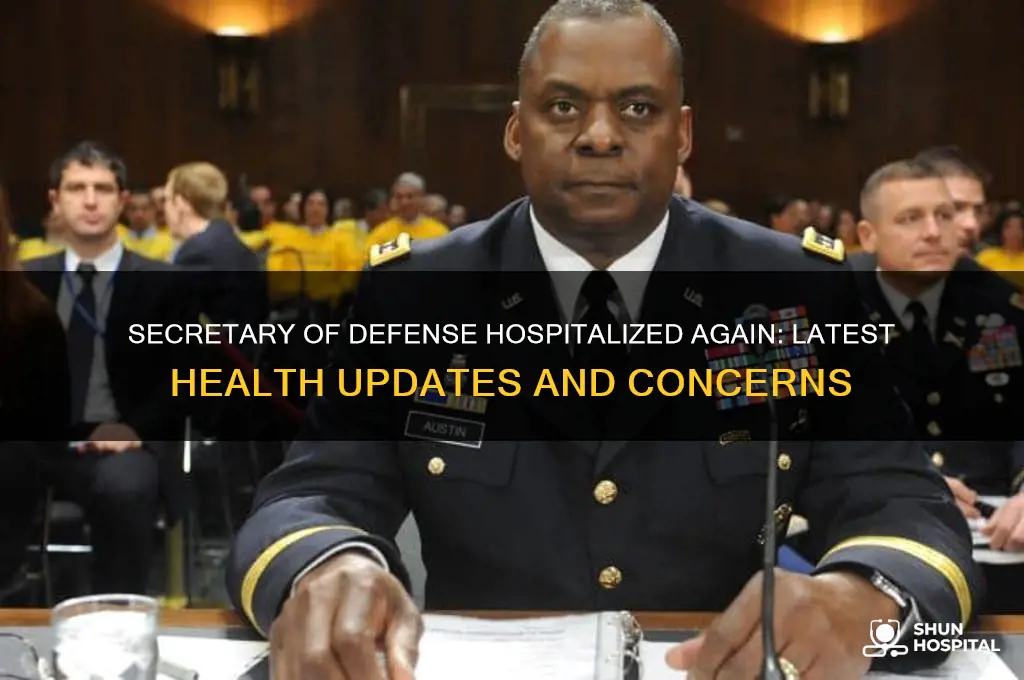 is the secretary of defense back in the hospital