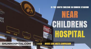 Is Kinnick Stadium's South Endzone Close to Children's Hospital?