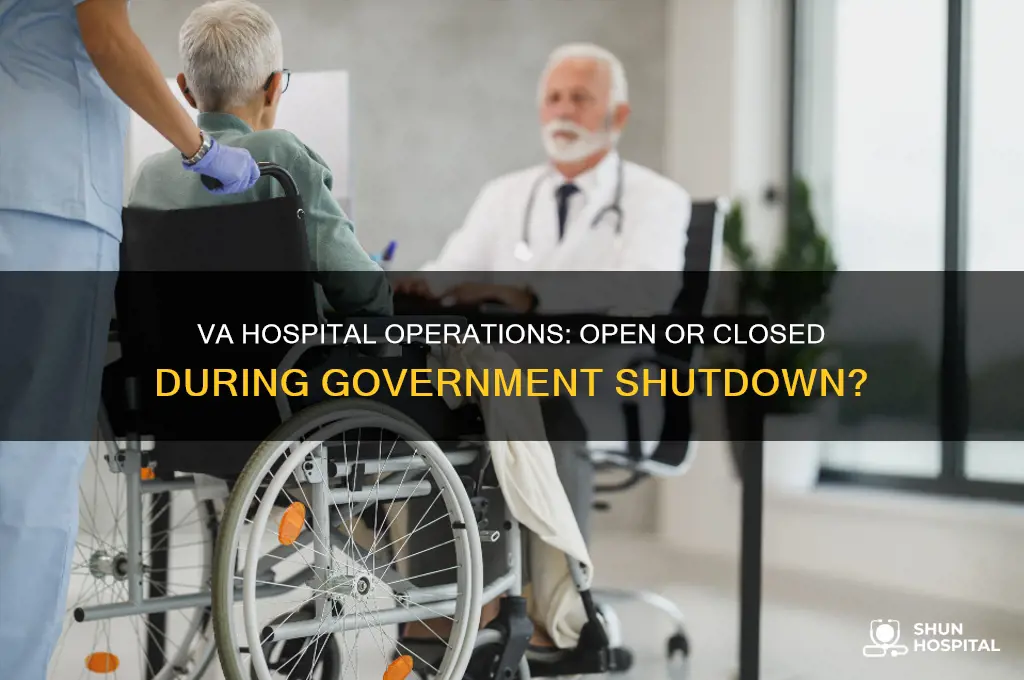 is the va hospital open during the government shutdown
