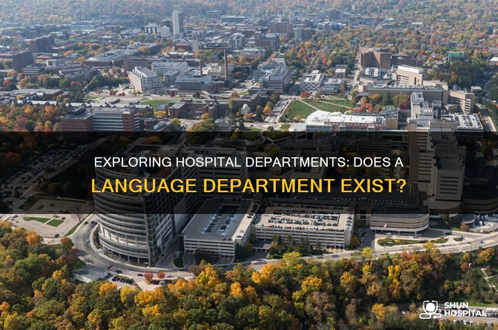 is their any deptment in the hospital named languge