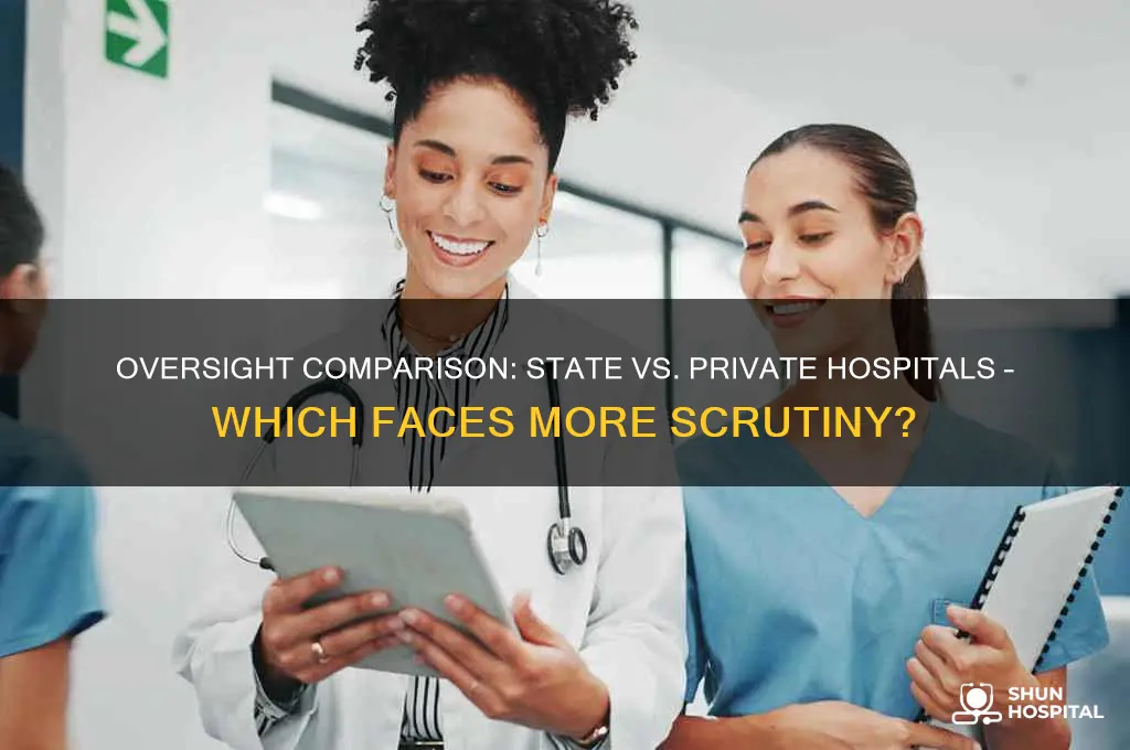 is ther more oversight of state hospitals or private hospitals