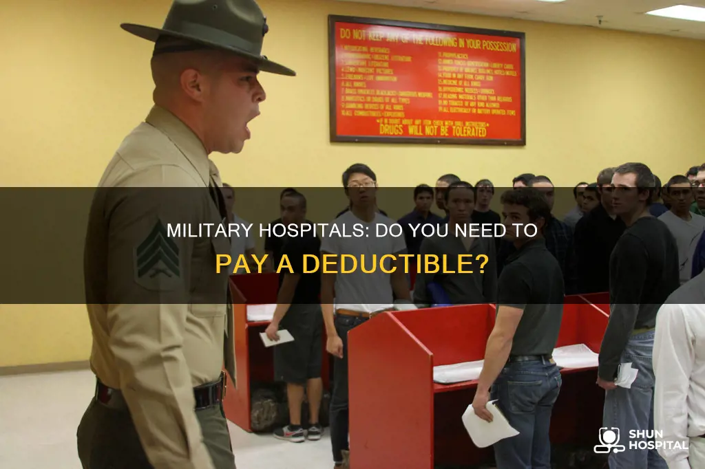 is there a deductible at military hospitals