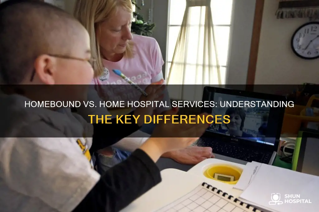 is there a difference between homebound and home hospital services