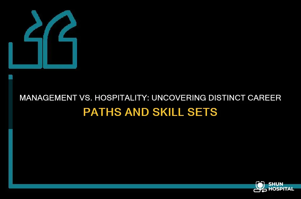 is there a difference in management majors and hospitality majors