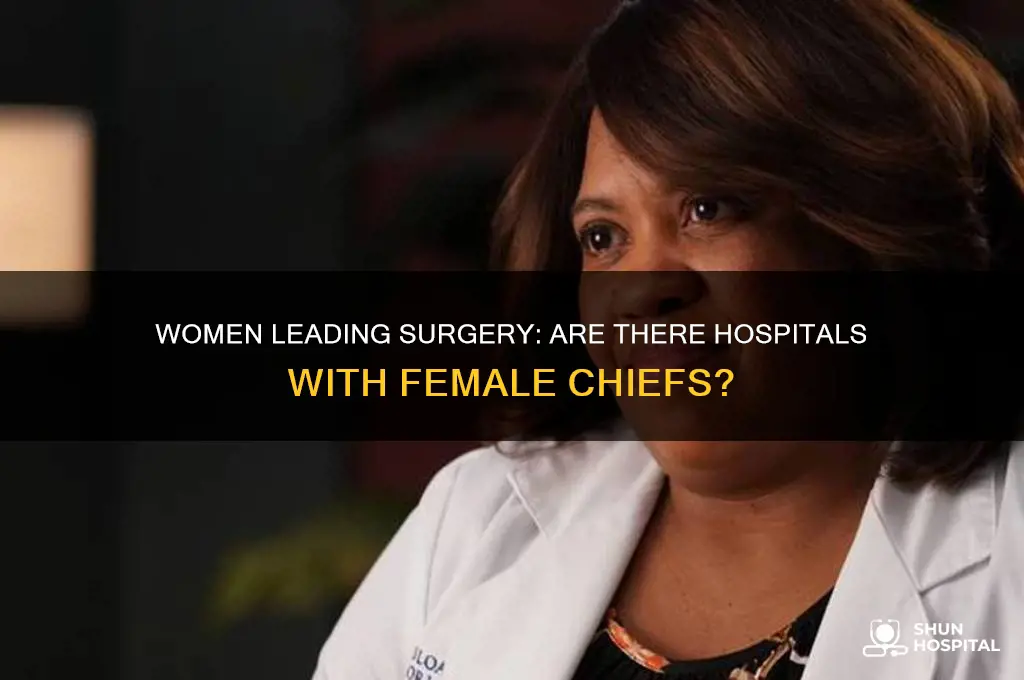 is there a hospital with a women chif of surgery